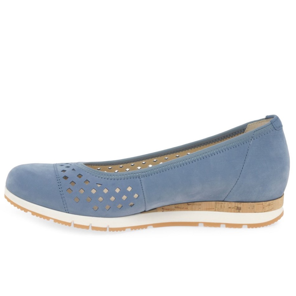 Gabour | Exclusif Berry Dames Punch Détail Chaussures Ciel Nubuck